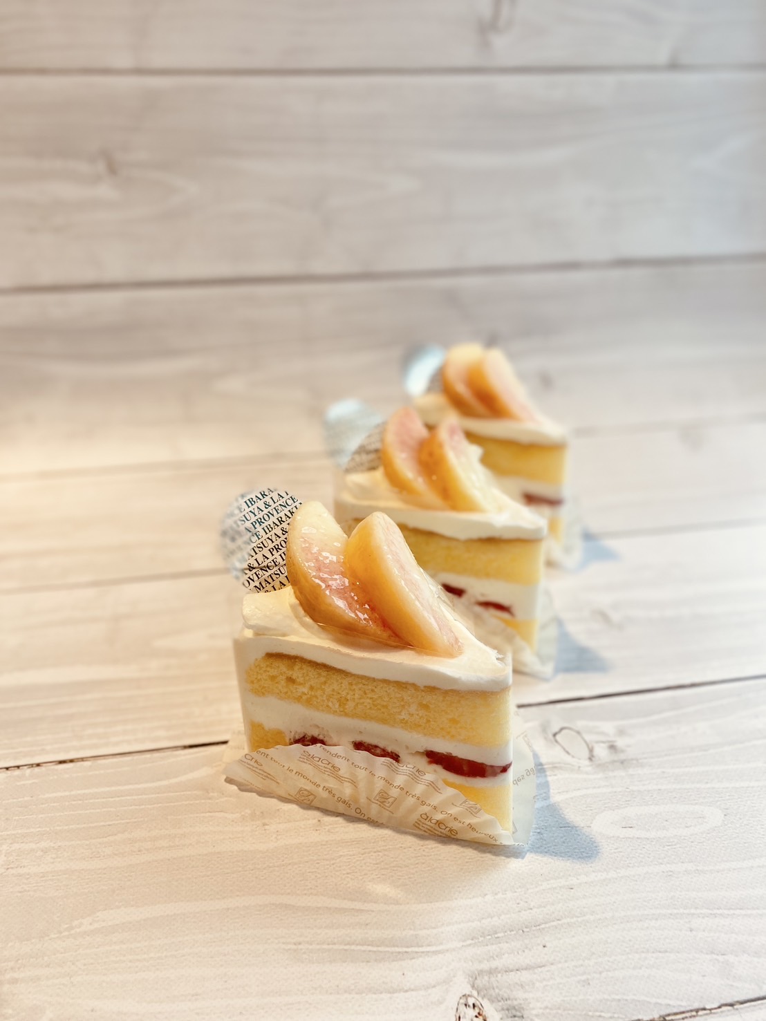 桃と苺のショートケーキ🍰🫖